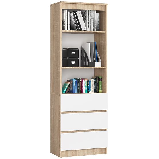 ÉTAGÈRE R60 3TI 2P CLP PK SONOMA / BLANC