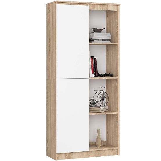 ÉTAGÈRE R80 1D 4P CLP CHÊNE SONOMA / BLANC