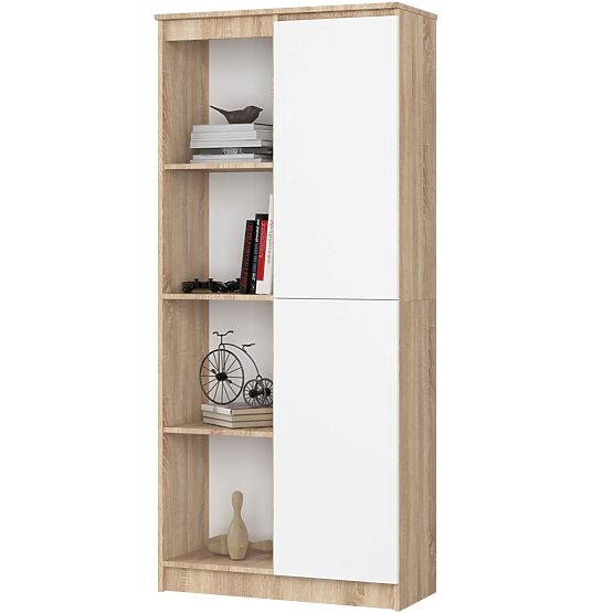 ÉTAGÈRE R80 1D 4P CLP CHÊNE SONOMA / BLANC