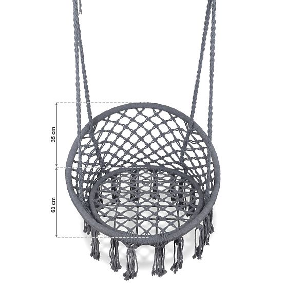 Fauteuil à bascule suspendu - gris