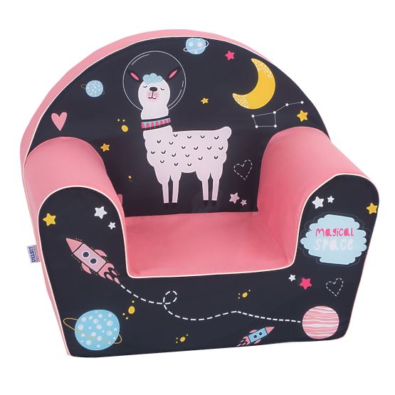 Fauteuil enfant Lama - bleu-rose
