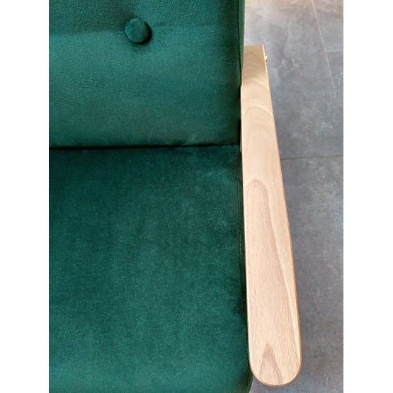 Fauteuil enfant rétro Velours - vert foncé