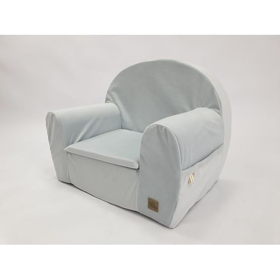 Fauteuil Enfant Velours - gris clair