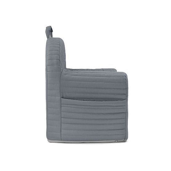 Fauteuil matelassé à rayures - graphite