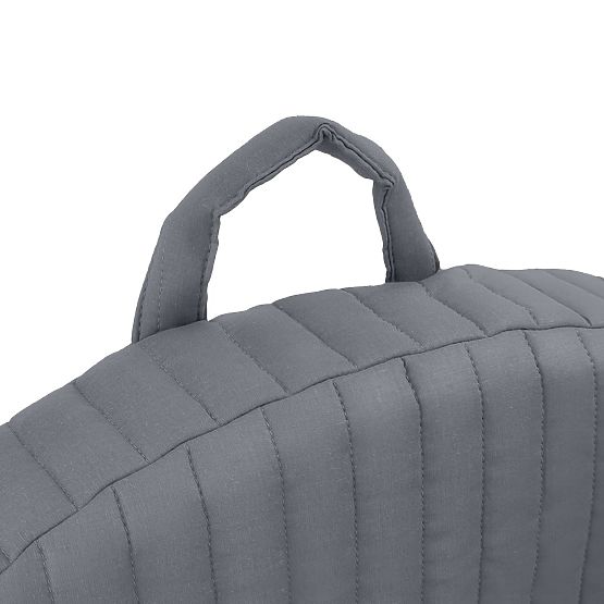 Fauteuil matelassé à rayures - graphite