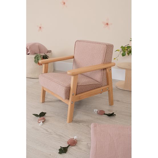 Fauteuil rétro rose pour enfants Sakura