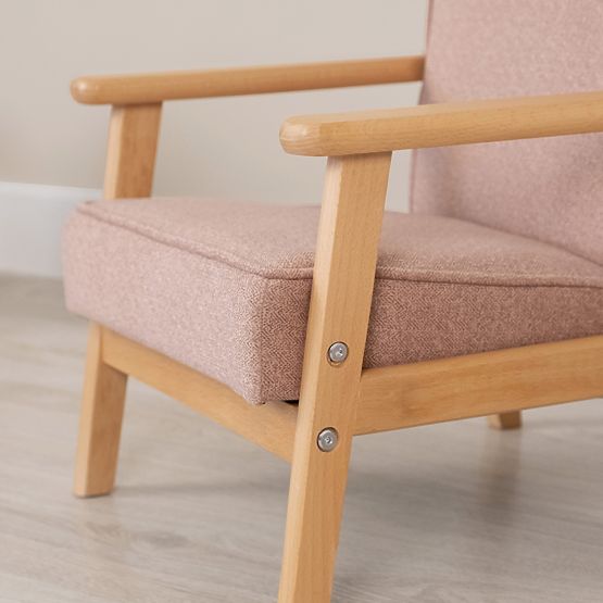Fauteuil rétro rose pour enfants Sakura