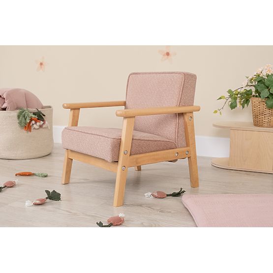 Fauteuil rétro rose pour enfants Sakura