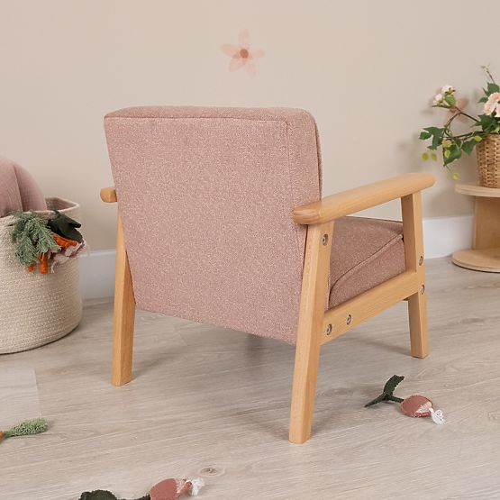 Fauteuil rétro rose pour enfants Sakura
