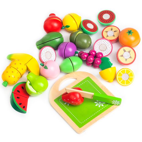 Fruits en bois à découper 20 pièces ECOTOYS