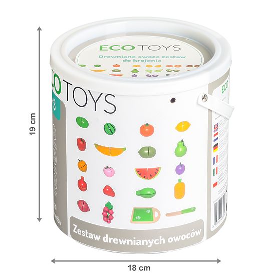 Fruits en bois à découper 20 pièces ECOTOYS