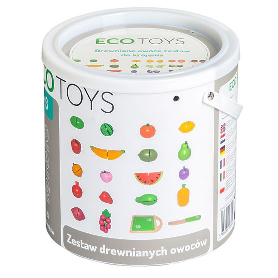 Fruits en bois à découper 20 pièces ECOTOYS