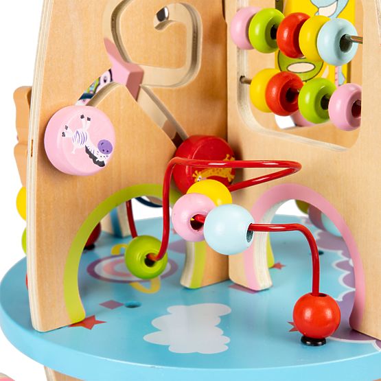 Fusée éducative multifonctionnelle en bois 8en1