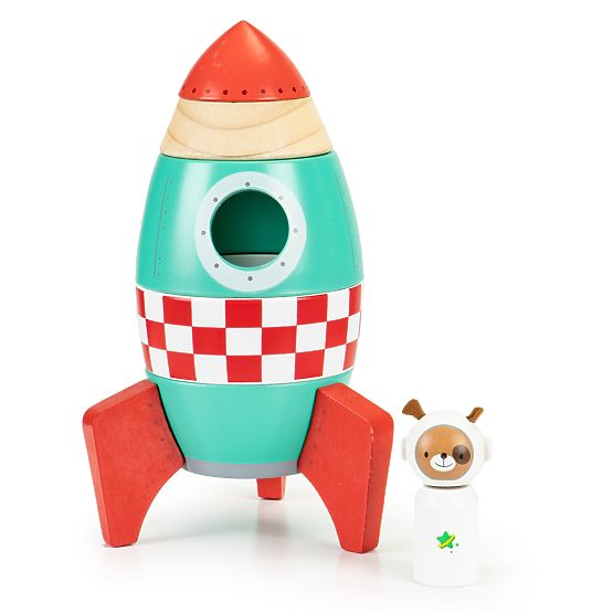 Fusée pliante en bois EcoToys
