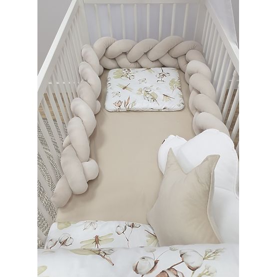 Tour de lit tressé 240 cm - beige