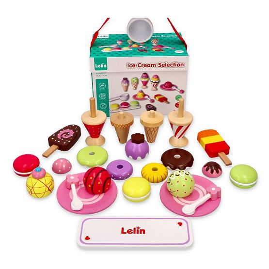 Glace - set de glaces 25 art - jouet en bois
