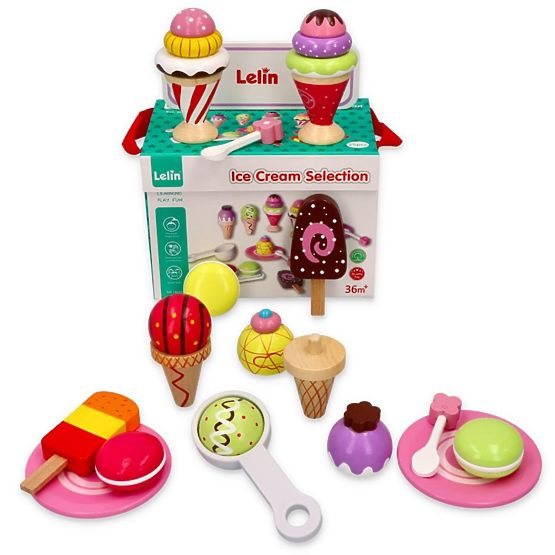 Glace - set de glaces 25 art - jouet en bois