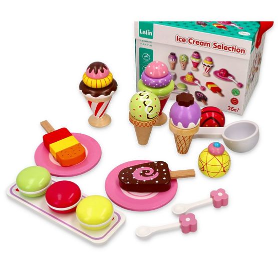 Glace - set de glaces 25 art - jouet en bois