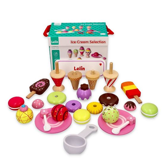 Glace - set de glaces 25 art - jouet en bois