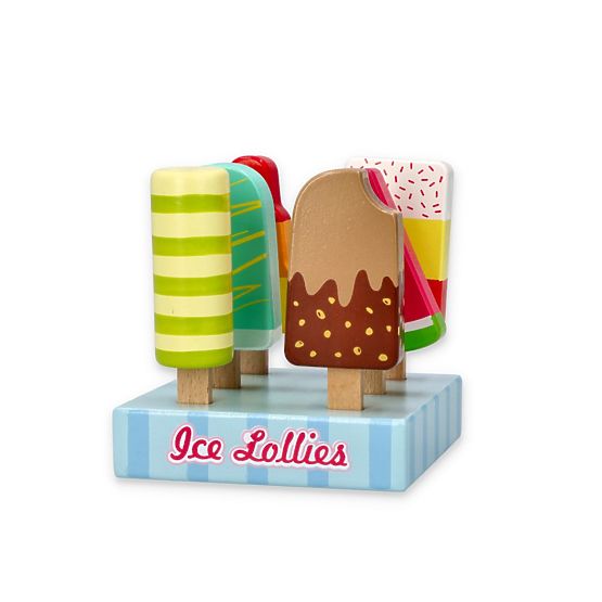 Glaces en bois sur bâtonnet