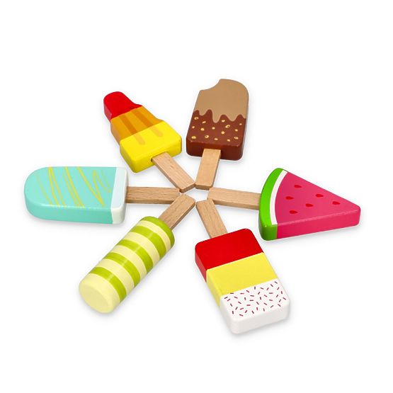Glaces en bois sur bâtonnet