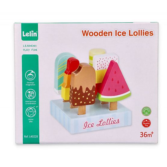 Glaces en bois sur bâtonnet