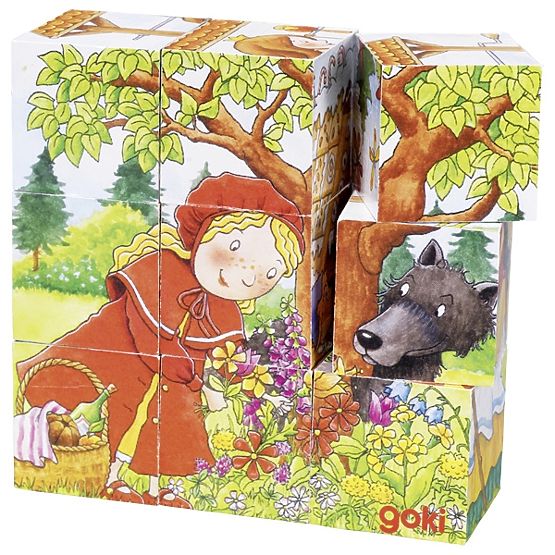 Goki Cubes en Bois Contes de Fées 9 pcs