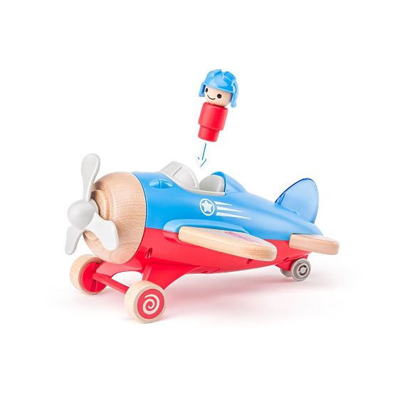 Grand avion avec pilote - s'illumine et émet des sons