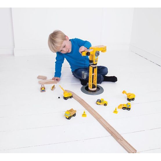 Grand jeu de construction avec grue