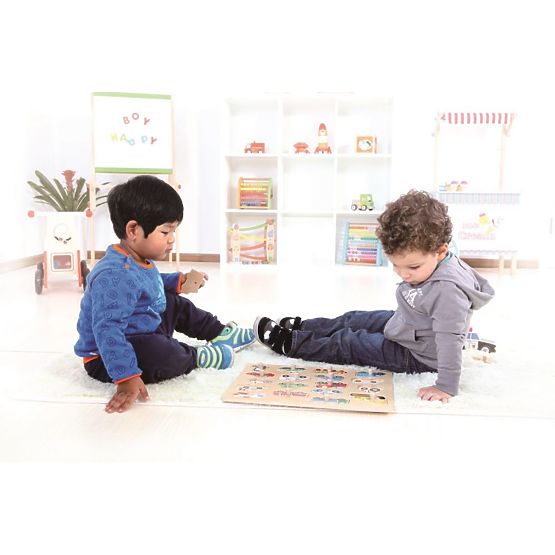 Grand puzzle en bois Transport