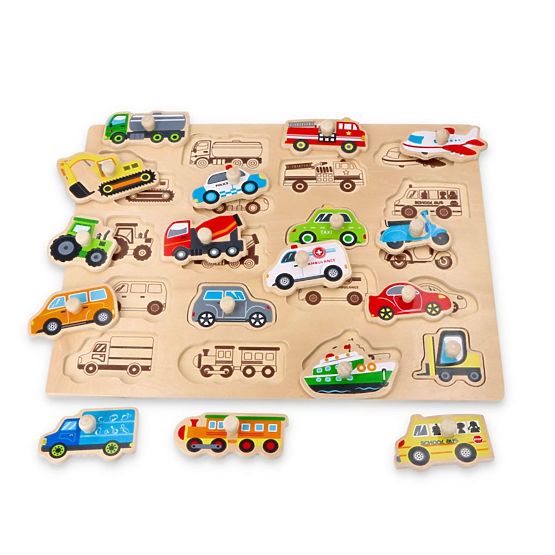 Grand puzzle en bois Transport