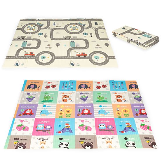 Grand tapis éducatif en mousse pliable avec sac ECOTOYS