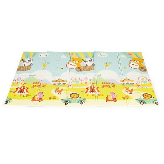 Grand tapis éducatif en mousse pliable réversible avec sac ECOTOYS