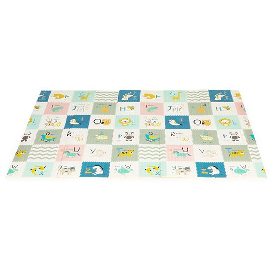 Grand tapis éducatif en mousse pliable réversible avec sac ECOTOYS