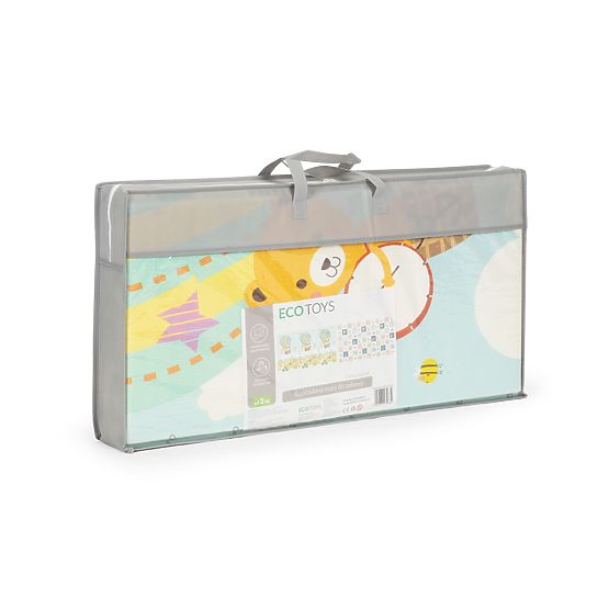 Grand tapis éducatif en mousse pliable réversible avec sac ECOTOYS