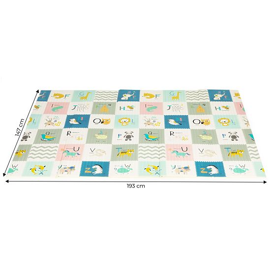 Grand tapis éducatif en mousse pliable réversible avec sac ECOTOYS