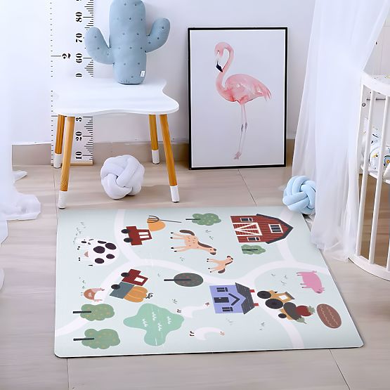 Grand tapis en mousse EVA pour enfants Ferme 90,5x90,5 cm 21 pcs ECOTOYS