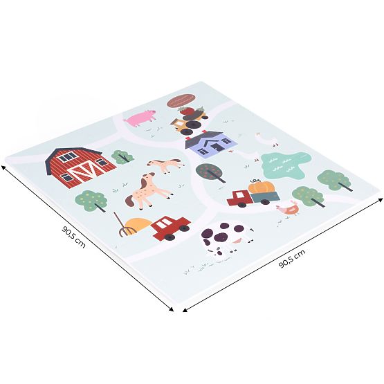 Grand tapis en mousse EVA pour enfants Ferme 90,5x90,5 cm 21 pcs ECOTOYS