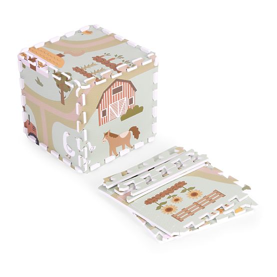 Grand tapis en mousse EVA pour enfants ferme 90,5x90,5 cm 21 pièces ECOTOYS