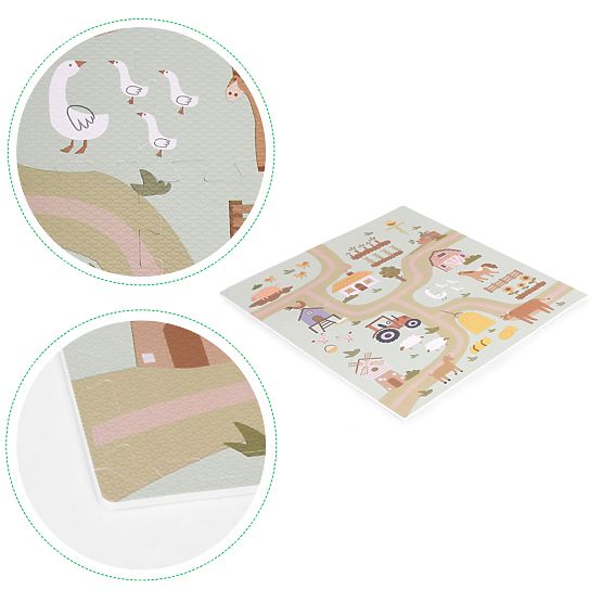 Grand tapis en mousse EVA pour enfants ferme 90,5x90,5 cm 21 pièces ECOTOYS