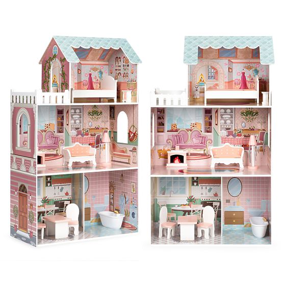 Grande maison de poupée avec ensemble de meubles ECOTOYS