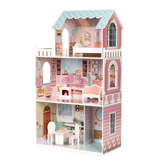 Grande maison de poupée avec ensemble de meubles ECOTOYS