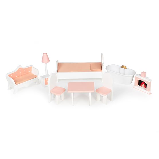 Grande maison de poupée avec ensemble de meubles ECOTOYS