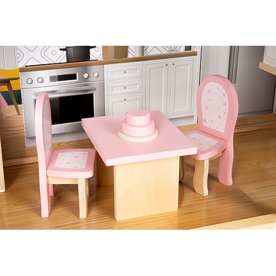 Grande maison de poupée en bois 138 cm Résidence Maya 28 pcs ECOTOYS