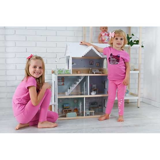 Grande maison de poupée en bois
