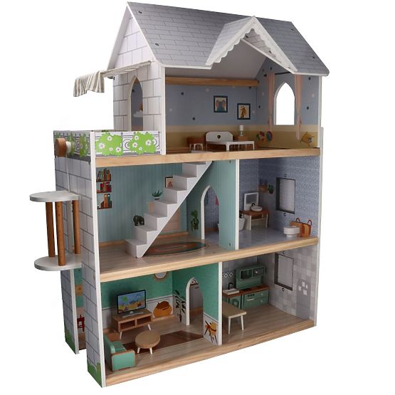 Grande maison de poupée en bois