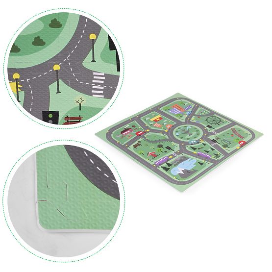 Grande Tapis en Mousse EVA pour Enfants Ville 90,5x90,5 cm 21 pcs ECOTOYS