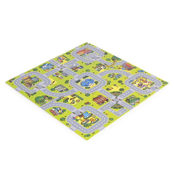 Grande Tapis en Mousse EVA pour Enfants Ville 90,5x90,5 cm 21 pcs ECOTOYS