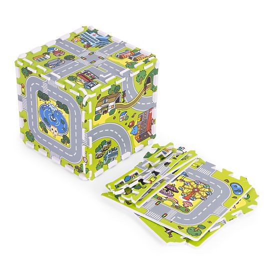 Grande Tapis en Mousse EVA pour Enfants Ville 90,5x90,5 cm 21 pcs ECOTOYS