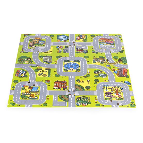 Grande Tapis en Mousse EVA pour Enfants Ville 90,5x90,5 cm 21 pcs ECOTOYS